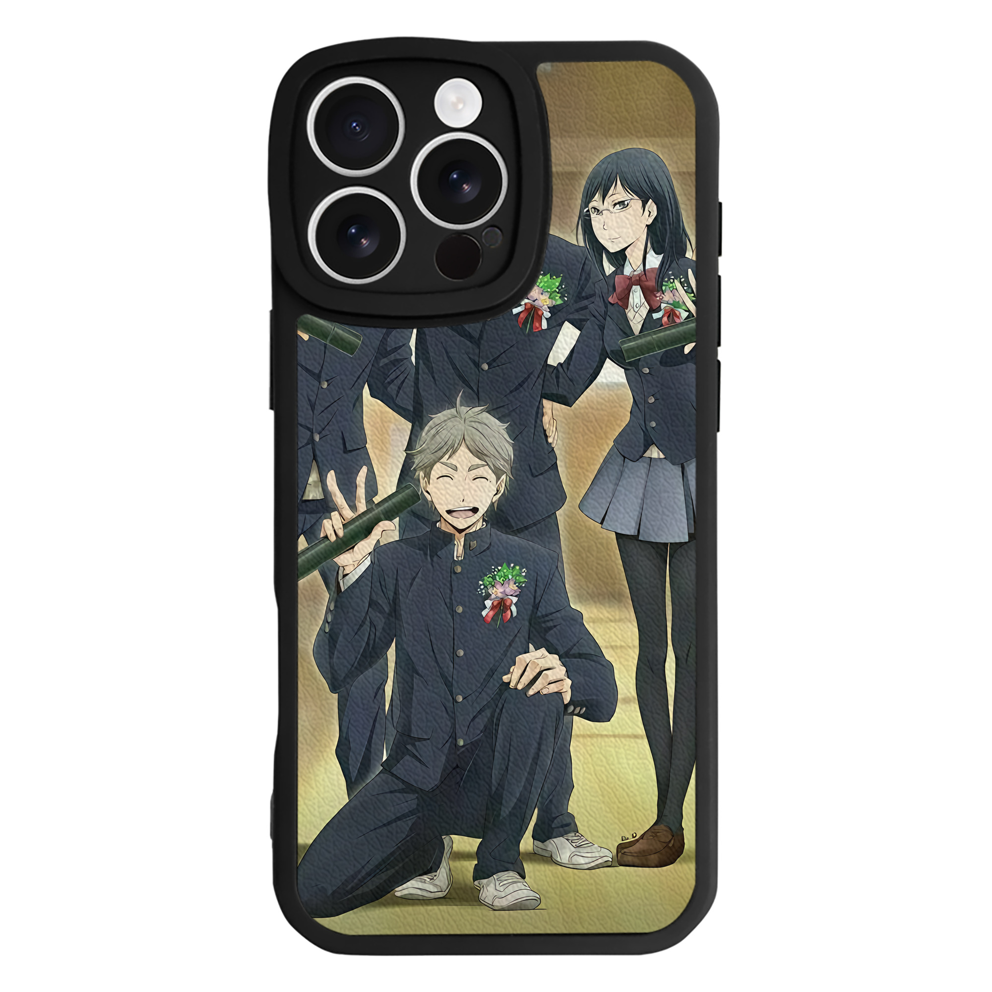 （画像用） ハイキュー!! Haikyu!! 【iPhone 16シリーズ対応】シリコンスマホケース（レザー調） 材質：シリコン